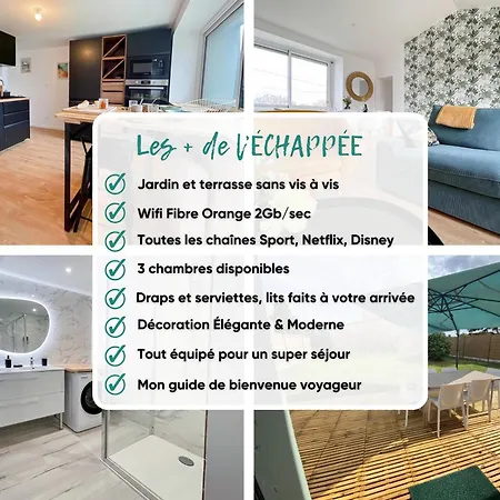 Holiday home Echappee De La Loire - Jardin - Parking - 3 Chamb. Divatte-sur-Loire