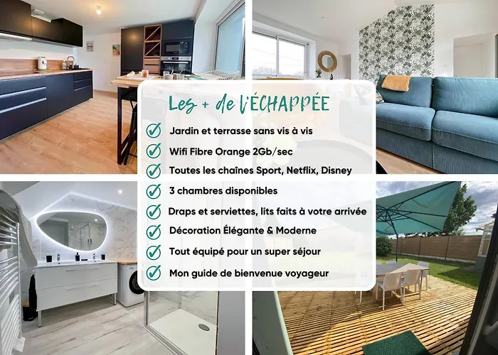 Feriehus Echappee De La Loire - Jardin - Parking - 3 Chamb. Divatte-sur-Loire